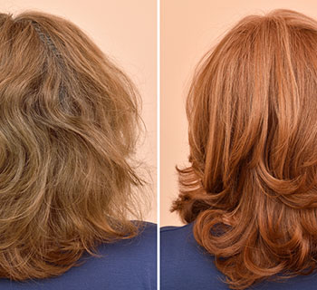 Hair before and after